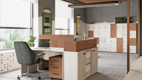 Мебель для персонала Мебель для персонала Lemo Сосна скандинавия. Фото мебели в интерьере от Аванта М.