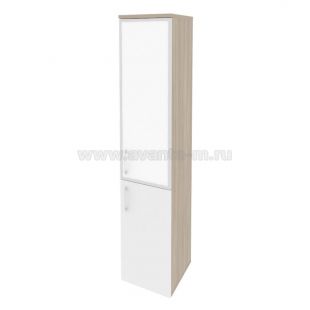 Шкаф высокий ONIX O.SU-1.2R(R) white Дуб Аттик/Белый
